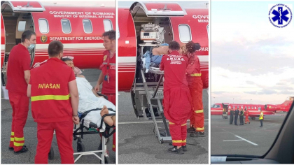 Intervenție SMURD. Un pacient în stare gravă, transportat din Republica Moldova la București