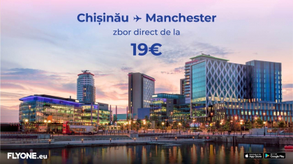 FLYONE lansează zboruri directe din/spre Manchester!
