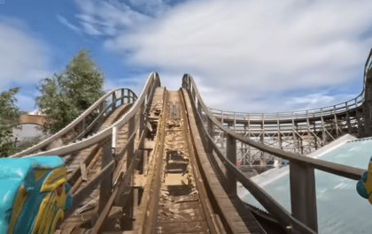 „Ne-am balansat, apoi trenul n-a mai putut să urce”. Momentul în care pista celui mai vechi rollercoaster din Marea Britanie se rupe în bucăți - VIDEO