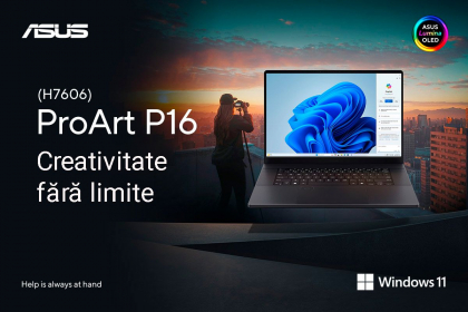 Laptopul ASUS ProArt P16 — atelier digital pentru realizarea celor mai îndrăznețe proiecte creative Laptopul ASUS ProArt P16 — atelier digital pentru realizarea celor mai îndrăznețe proiecte creative