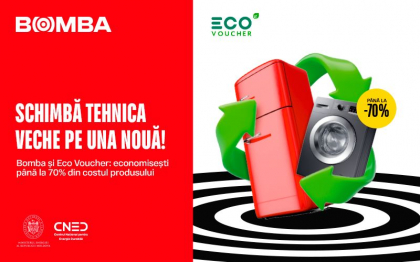 BOMBA: Schimbă electrocasnicele vechi pe altele noi. Economisește la facturi alături de BOMBA. BOMBA: Schimbă electrocasnicele vechi pe altele noi. Economisește la facturi alături de BOMBA.