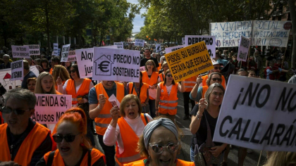 12.000 de oameni au protestat în Spania, nemulțumiți de preţurile locuinţelor. „Ne forţează să plecăm din oraşe” - VIDEO