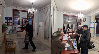 Primii alegători s-au prezentat deja la urnele de vot - FOTO Primii alegători s-au prezentat deja la urnele de vot - FOTO