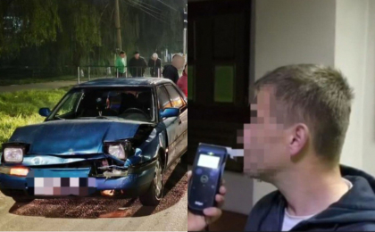 Un șofer băut a lovit o mașină parcată pe o stradă din orașul Comrat - FOTO