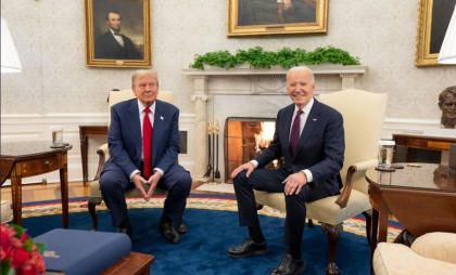 SUA: Trump şi Biden au discutat despre Ucraina şi Orientul Mijlociu în cadrul unei întrevederi "cordiale" la Casa Albă