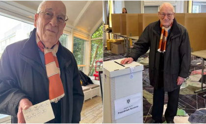 Un român de 100 de ani a votat la o secţie din Munchen
Un român de 100 de ani a votat la o secţie din Munchen