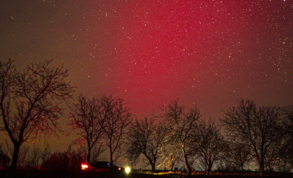 Aurora boreală - spectacol uimitor observat la Soroca, în noaptea de Revelion - FOTO