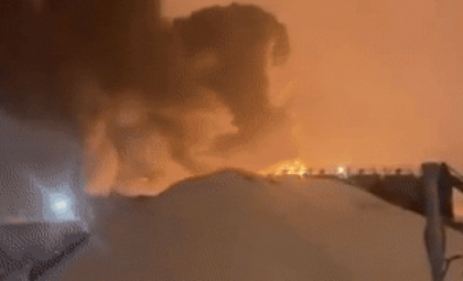 Incendiu de proporţii lângă oraşul rus Kazan după un atac ucrainean cu drone. Ținta a fost un depozit de gaz lichefiat - VIDEO