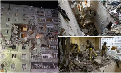  Rusia a lovit cu o dronă Shahed un bloc de apartamente din Sumî, Ucraina. 9 oameni au fost ucişi, iar 13 răniţi, între care un copil de 7 ani - FOTO/VIDEO