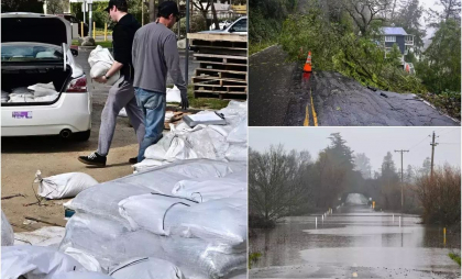 O furtună puternică ar urma să măture California. Risc ridicat de inundaţii şi alunecări de teren în zonele distruse de incendii