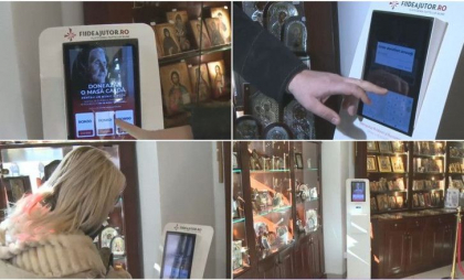 „Cutia milei” în era tehnologiei. Orașul din România unde donațiile la biserică se pot face și cu cardul bancar