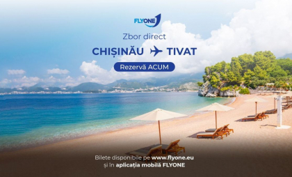 Zboruri directe Chișinău - Tivat: destinație estivală
Zboruri directe Chișinău - Tivat: destinație estivală