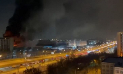 Incendiu la Moscova: Institutul Lebedev, cuprins de flăcări uriașe, în timp ce înăuntru s-au auzit explozii - VIDEO