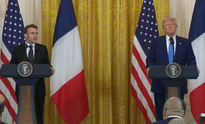 Trump, față-n față cu Macron, la Casa Albă: Războiul din Ucraina „s-ar putea încheia în câteva săptămâni”. Trump insistă că „Europa trebuie își asume un rol central în asigurarea securității pe termen lung a Ucrainei”
Trump, față-n față cu Macron, la Casa Albă: Războiul din Ucraina „s-ar putea încheia în câteva săptămâni”. Trump insistă că „Europa trebuie își asume un rol central în asigurarea securității pe termen lung a Ucrainei”
