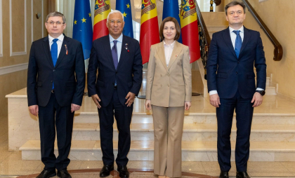 Prim-ministrul Dorin Recean s-a întâlnit cu președintele Consiliului European, António Costa. Despre ce au discutat ei doi oficiali - FOTO