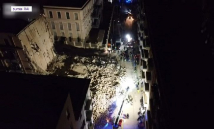 O clădire cu cinci etaje s-a prăbușit într-un oraș din Italia. Pompierii caută supraviețuitori