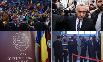 Sute de susținători ai lui Georgescu protestează în fața CCR. Cum au reacționat când Curtea a respins definitiv candidatura acestuia