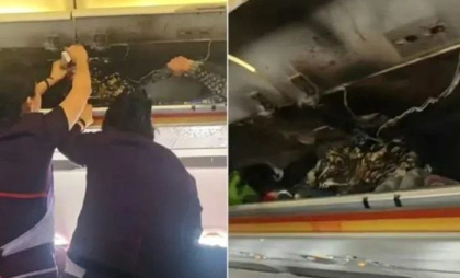Panică la bordul unui avion al companiei aeriene Hong Kong Airlines. Un incendiu a izbucnit în cabina aeronavei - VIDEO