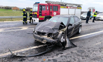 Accident tragic la Comrat. Un bărbat a decedat, după ce două mașini s-au lovit violent. Poliția vine cu detalii - FOTO