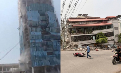 Imagini șocante din Myanmar și Thailanda: Clădiri prăbușite în câteva secunde, zeci de oameni sub dărâmături. Imagini, surprinse de locuitori - FOTO/VIDEO
