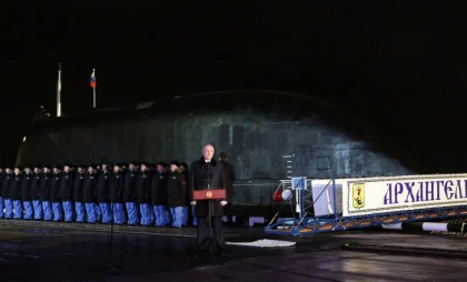 Cel mai nou submarin nuclear rusesc, echipat cu rachete hipersonice Zircon, supranumite „arme invicibile”, lansat la apă în prezența lui Vladimir Putin. Imagini de la ceremonie - VIDEO Cel mai nou submarin nuclear rusesc, echipat cu rachete hipersonice Zircon, supranumite „arme invicibile”, lansat la apă în prezența lui Vladimir Putin. Imagini de la ceremonie - VIDEO