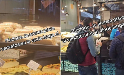 „Piedone aruncă pizza și vânzătoarea o dă clienților”. Scene greu de privit la o patiserie din București! Ce a făcut o lucrătoare comercială chiar în timpul controlului ANPC. Imaginile au ajuns virale - VIDEO „Piedone aruncă pizza și vânzătoarea o dă clienților”. Scene greu de privit la o patiserie din București! Ce a făcut o lucrătoare comercială chiar în timpul controlului ANPC. Imaginile au ajuns virale - VIDEO