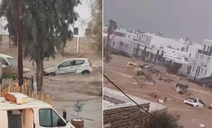 Insule grecești căutate de turiști, lovite de inundații puternice după ploi torențiale. Imagini cu străzi transformate în râuri, mașini luate de ape - VIDEO Insule grecești căutate de turiști, lovite de inundații puternice după ploi torențiale. Imagini cu străzi transformate în râuri, mașini luate de ape - VIDEO