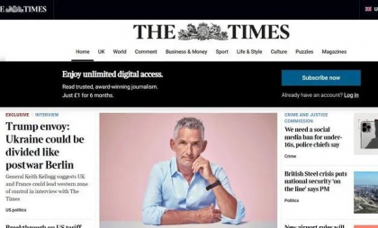 The Times îl citează pe emisarul lui Trump spunând că Ucraina ar putea fi divizată precum Berlinul după război. Kelogg acuză că i-au fost denaturate declarațiile