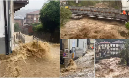Potop în nordul Italiei. În Domodossola şi Boccioleto a plouat în 24 de ore cât pentru o primăvară întreagă. Râul Po a ieşit din matcă Potop în nordul Italiei. În Domodossola şi Boccioleto a plouat în 24 de ore cât pentru o primăvară întreagă. Râul Po a ieşit din matcă