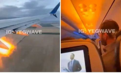 Panică la bordul unui avion United Airlines, după ce unul dintre motoare a luat foc în zbor: „Mami, mi-e frică!” - VIDEO Panică la bordul unui avion United Airlines, după ce unul dintre motoare a luat foc în zbor: „Mami, mi-e frică!” - VIDEO