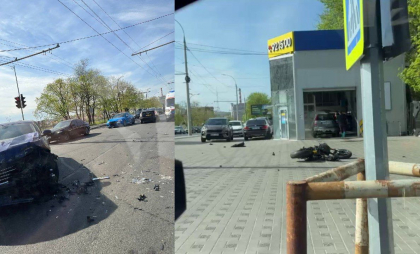 Accident violent în capitală. Un motociclist a fost grav rănit, după ce s-a lovit cu o mașină - FOTO