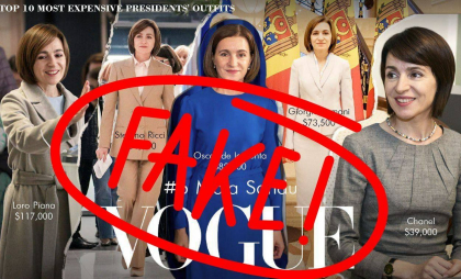 Președinția respinge zvonurile false despre costurile ținutelor Maiei Sandu: „80% din garderoba președintei este alcătuită din haine autohtone” Președinția respinge zvonurile false despre costurile ținutelor Maiei Sandu: „80% din garderoba președintei este alcătuită din haine autohtone”