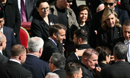Volodimir Zelenski, discuții la Roma cu președintele Franței Emmanuel Macron
