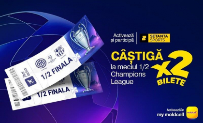 Visezi la UEFA Champions League? Moldcell oferă 2 bilete la semifinala Inter - Barcelona Visezi la UEFA Champions League? Moldcell oferă 2 bilete la semifinala Inter - Barcelona