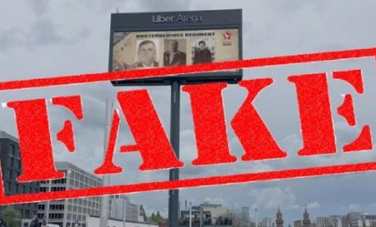 Propaganda rusă distribuie imagini false cu soldați din „Regimentul Nemuritor” pe panouri publicitare în Berlin Propaganda rusă distribuie imagini false cu soldați din „Regimentul Nemuritor” pe panouri publicitare în Berlin