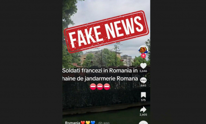 Tentativă de manipulare pe TikTok: Falsă conspirație despre soldați francezi în uniforme de jandarmi români Tentativă de manipulare pe TikTok: Falsă conspirație despre soldați francezi în uniforme de jandarmi români