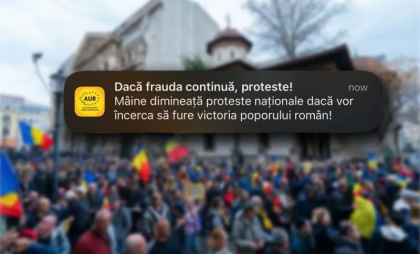 Mesaj trimis membrilor AUR din secțiile de vot după ce Nicușor Dan a ajuns la 670.000 de voturi avans față de George Simion, la voturile din țară: „Mâine dimineață proteste naționale”