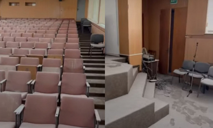 Sala de festivități a Preturii sectorului Centru plină de pulberele stingătoarelor. Ce s-a întâmplat? Declarațiile responsabililor instituției - VIDEO