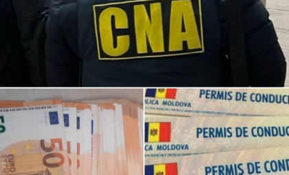 O mie de euro pentru un permis de conducere: Un bărbat din Hîncești - reținut de CNA, după ce ar fi primit bani pentru a „aranja” eliberarea documentului
O mie de euro pentru un permis de conducere: Un bărbat din Hîncești - reținut de CNA, după ce ar fi primit bani pentru a „aranja” eliberarea documentului