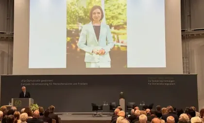 Președintele Maia Sandu - laureată a Premiului german, Theodor Heuss: „Este mai mult decât o distincție, este o realizare a poporului Moldovei”
