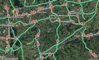 Haos pe autostrăzile germane după ce Google Maps a arătat greșit că acestea sunt închise
