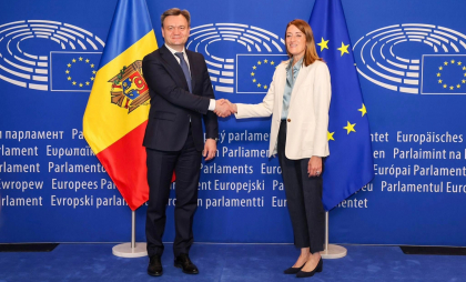 Dorin Recean a avut o întrevedere cu președintele Parlamentului European, Roberta Metsola: „Parlamentul European susține Moldova și ne este alături în momente decisive”