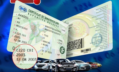 În Republica Moldova va fi pus în circulație un nou model de certificat de înmatriculare pentru vehicule