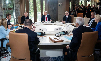 Primele neînțelegeri apărute între liderii lumii la summitul G7. Subiectul care l-a făcut pe Trump să pună piciorul în prag
Primele neînțelegeri apărute între liderii lumii la summitul G7. Subiectul care l-a făcut pe Trump să pună piciorul în prag