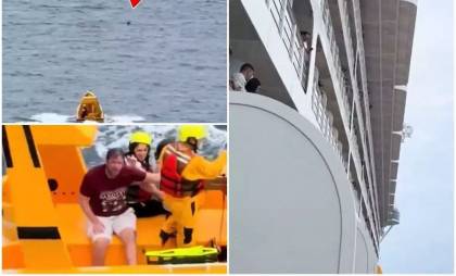 Un tată a sărit de pe o navă de croazieră în mijlocul oceanului, ca să-și salveze fetița căzută peste bord - VIDEO Un tată a sărit de pe o navă de croazieră în mijlocul oceanului, ca să-și salveze fetița căzută peste bord - VIDEO