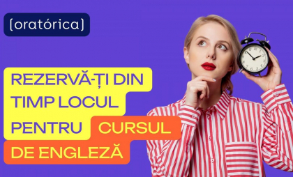 Start înscrieri pentru grupele de engleză din toamnă la Oratorica
Start înscrieri pentru grupele de engleză din toamnă la Oratorica