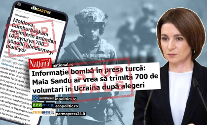 Stop Fals: Maia Sandu va trimite 700 de voluntari în Ucraina după alegeri
