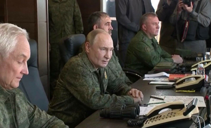 Vladimir Putin a apărut pe teren la exercițiile Zapad. Soldații s-au antrenat pentru lansarea armelor nucleare din Belarus
