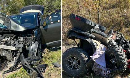 Accident tragic la Rezina. Un adolescent a murit, după ce s-a lovit cu ATV-ul de o mașină. Poliția vine cu detalii - FOTO