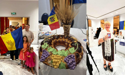 Au adus o bucată de Moldova în Franța. Diaspora, în imagini la o secție de votare din Nisa - GALERIE FOTO Au adus o bucată de Moldova în Franța. Diaspora, în imagini la o secție de votare din Nisa - GALERIE FOTO